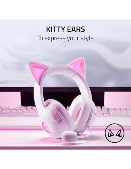 Auriculares Razer Kraken Kitty V2 USB Blanco - Sonido 7.1 Auriculares Razer Kraken Kitty V2 USB Blanco - Sonido 7.1