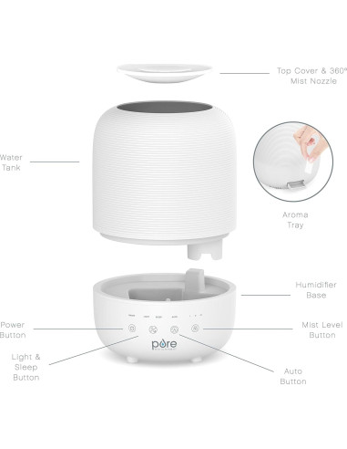 Humidificador Pure Enrichment HUME Sense 3L Automático