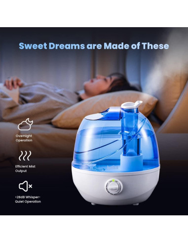 Humidificador Ultrasónico Bontill 2.5L Silencioso para Dormitorio