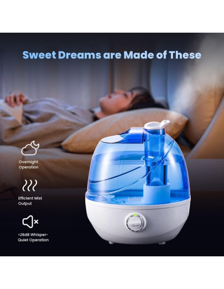 Humidificador Ultrasónico Bontill 2.5L Silencioso para Dormitorio Humidificador Ultrasónico Bontill 2.5L Silencioso para Dormitorio