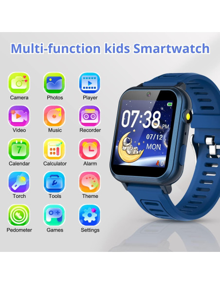 Reloj Inteligente para Niños Tixpc Azul 1.54" Pantalla Táctil Reloj Inteligente para Niños Tixpc Azul 1.54" Pantalla Táctil