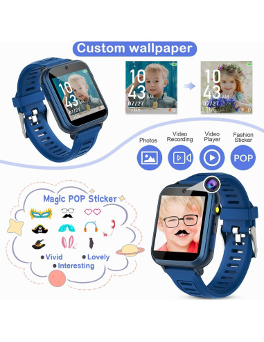 Reloj Inteligente para Niños Tixpc Azul 1.54" Pantalla Táctil
