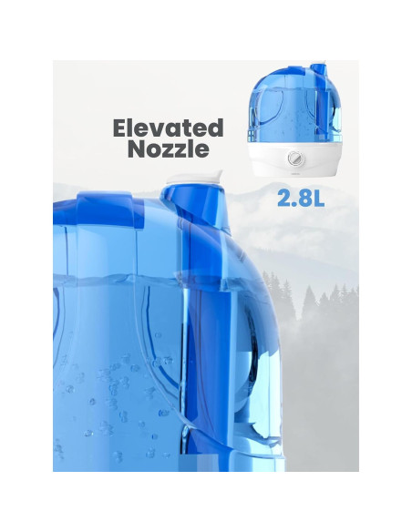 Humidificador Ultrasónico AZEUS 2.8L Silencioso 35m Humidificador Ultrasónico AZEUS 2.8L Silencioso 35m