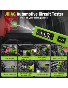 Probador de Circuito Automotriz JDIAG PB10 0-80V LED 2