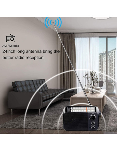 Radio Portátil Retekess TR604 AM FM Onda Corta con Pantalla LCD