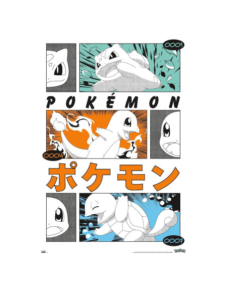 Póster de Pared Pokémon Trio Anime Trends 86.36x56.83 cm Póster de Pared Pokémon Trio Anime Trends 86.36x56.83 cm