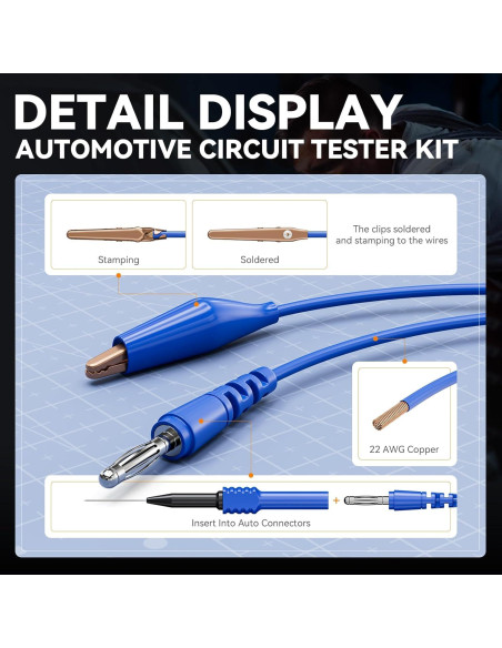 VDIAGTOOL V200 Pro Kit Probador Circuito Automotriz 12/24V VDIAGTOOL V200 Pro Kit Probador Circuito Automotriz 12/24V