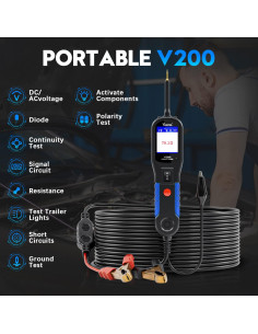 Kit de Prueba de Circuito VDIAGTOOL V200 12V 24V 40FT 2