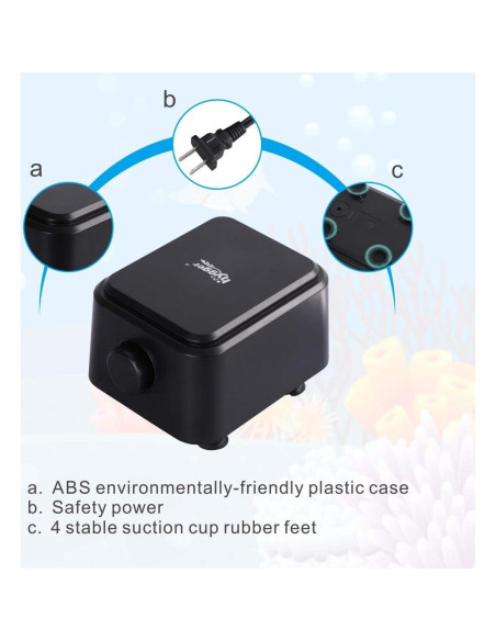 Bomba de Aire Silenciosa Hygger 5W 160GPH para Acuario Bomba de Aire Silenciosa Hygger 5W 160GPH para Acuario