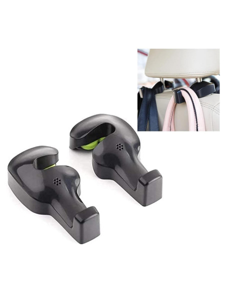 Gancho Soporte para Respaldo de Asiento IPELY Negro 4 Piezas Gancho Soporte para Respaldo de Asiento IPELY Negro 4 Piezas