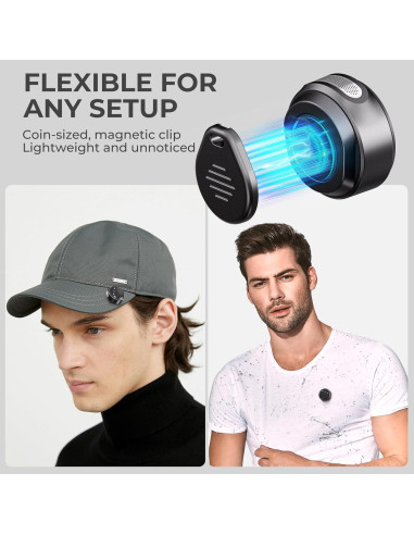 Micrófono Lavalier Inalámbrico Moman MP-BMC1AC-BK para iPhone/Android