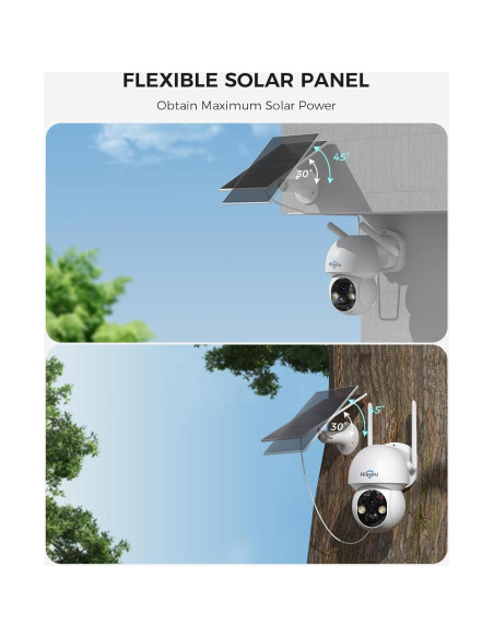 Cámara de Seguridad Solar Hiseeu 4MP Inalámbrica 4 Cámaras Cámara de Seguridad Solar Hiseeu 4MP Inalámbrica 4 Cámaras