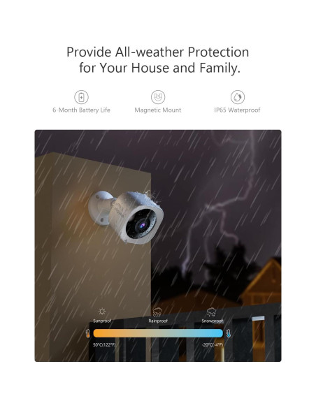 Cámara de Seguridad Inalámbrica Viigytek 2K WiFi Exterior Cámara de Seguridad Inalámbrica Viigytek 2K WiFi Exterior