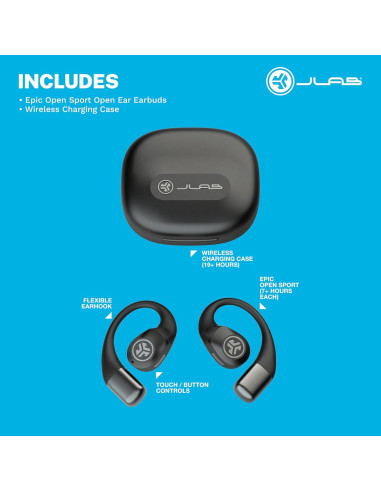 Auriculares Inalámbricos JLab Epic Open Sport Bluetooth 5.4