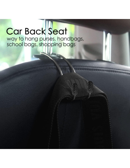 Ganchos de Reposacabezas de Coche Guoord 2 Pcs Negro Ganchos de Reposacabezas de Coche Guoord 2 Pcs Negro