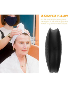 Reposacabezas de Lavabo Healeved para Shampoo Negro 18.5cm 2