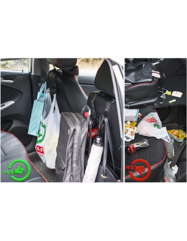 Ganchos Mágicos para Reposacabezas Heroway, 4 Piezas