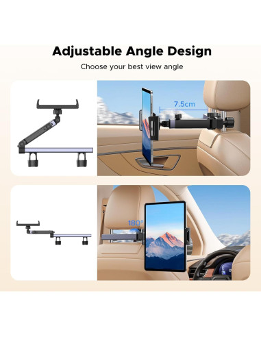 Soporte para Tableta UGREEN para Coche con Brazo Ajustable
