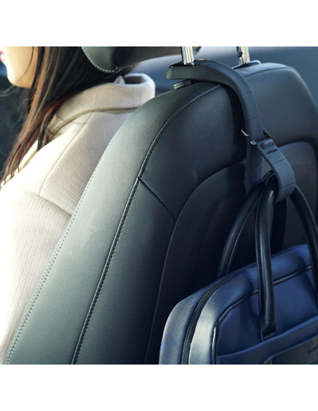 Gancho de reposacabezas Fouring de silicona marrón para coche Gancho de reposacabezas Fouring de silicona marrón para coche