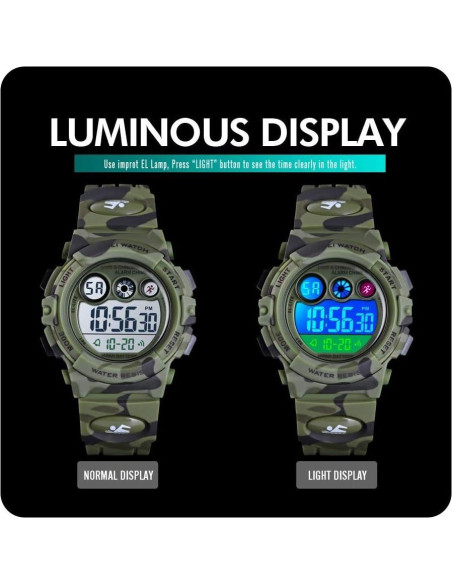 Reloj Digital Deportivo CakCity para Niños 5-10 Años Impermeable Reloj Digital Deportivo CakCity para Niños 5-10 Años Impermeable