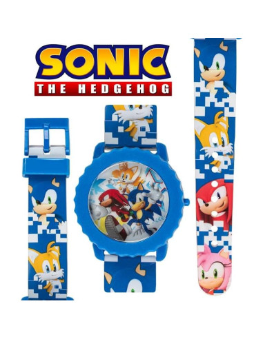 Reloj Digital Sonic The Hedgehog para Niños - LED Intermitente, Correa Ajustable
