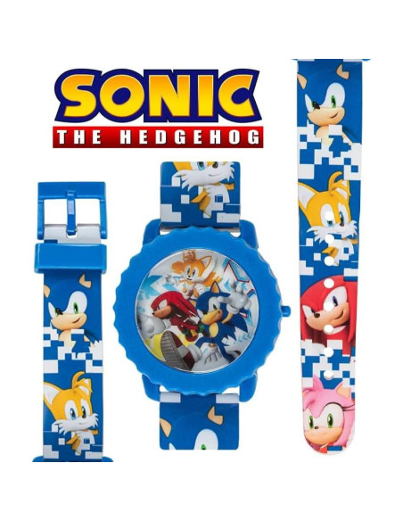 Reloj Digital Sonic The Hedgehog para Niños - LED Intermitente, Correa Ajustable Reloj Digital Sonic The Hedgehog para Niños - LED Intermitente, Correa Ajustable