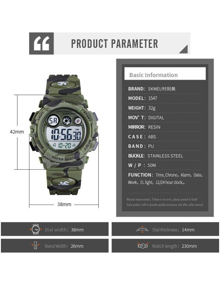 Reloj Digital Deportivo CakCity para Niños 5-10 Años Impermeable Reloj Digital Deportivo CakCity para Niños 5-10 Años Impermeable