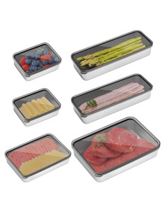 Contenedor Hermético de Acero Inoxidable Hushee 6 Piezas