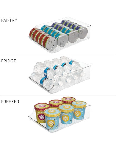 Organizador de Botellas iDesign para Nevera - Juego de 2 - Transparente