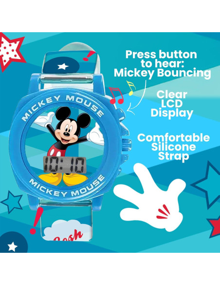 Reloj Infantil Digital Mickey Mouse Accutime LCD Correa Silicona Reloj Infantil Digital Mickey Mouse Accutime LCD Correa Silicona