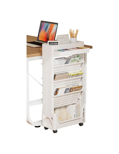 Carrito Organizador Rodante CINPIUK 5 Niveles Blanco
