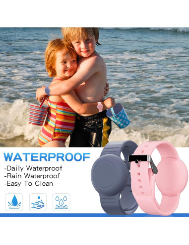 Pulsera Impermeable AGMZ para AirTag Niños 2 Piezas
