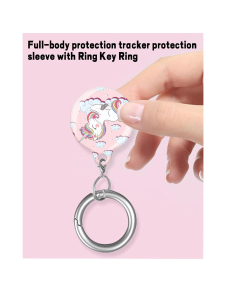 Estuche ZEKICE para AirTag Unicornio Rosa - Protección Total Estuche ZEKICE para AirTag Unicornio Rosa - Protección Total