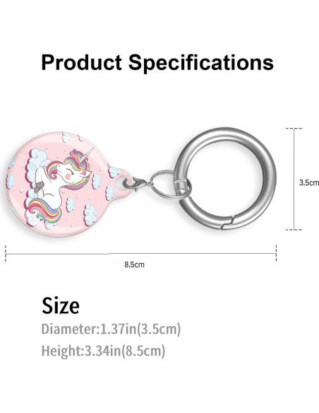 Estuche ZEKICE para AirTag Unicornio Rosa - Protección Total Estuche ZEKICE para AirTag Unicornio Rosa - Protección Total