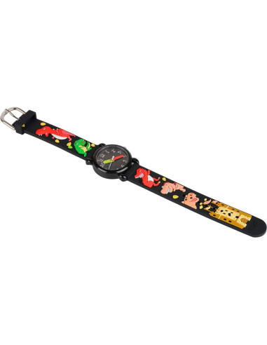 Reloj Venhoo para Niños 3D Dinosaurio Impermeable Silicona
