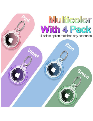 Paquete 4 Fundas Soporte AirTag MOZOTER Antirayaduras