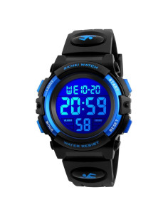 Reloj Digital Deportivo FIZILI para Niños Azul Impermeable 50M