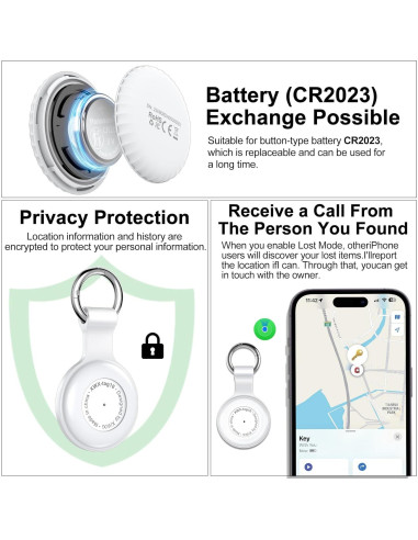 Localizador de Llaves xiwxi Tag-10 Bluetooth Impermeable