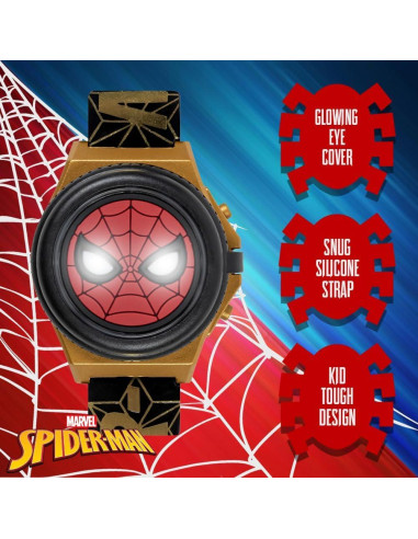 Reloj LCD para Niños Marvel Spider-Man Tapa Abatible 14-20.3 cm