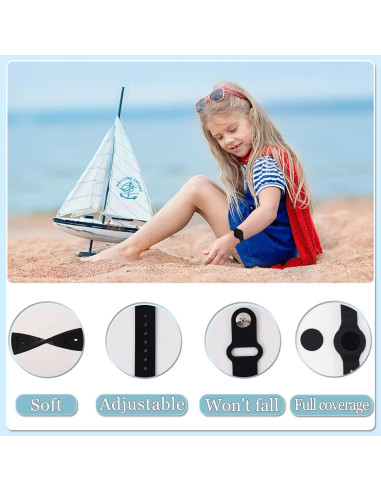 Pulsera Impermeable Tyanuzz para Niños con AirTag Negro