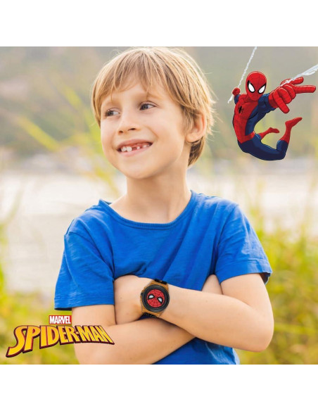 Reloj LCD para Niños Marvel Spider-Man Tapa Abatible 14-20.3 cm Reloj LCD para Niños Marvel Spider-Man Tapa Abatible 14-20.3 cm