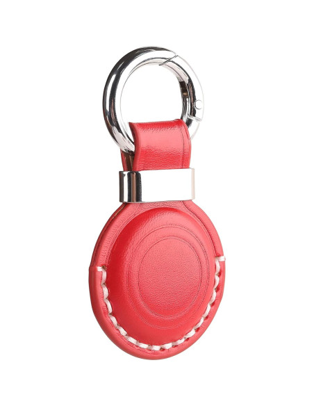 2 Soportes de Llave de Cuero LQU para AirTag - Rojo 2 Soportes de Llave de Cuero LQU para AirTag - Rojo