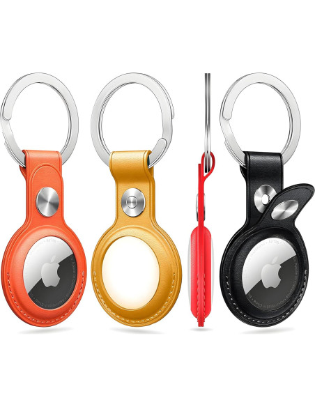 Soporte de cuero PU para Apple AirTag - 4 paquetes Soporte de cuero PU para Apple AirTag - 4 paquetes