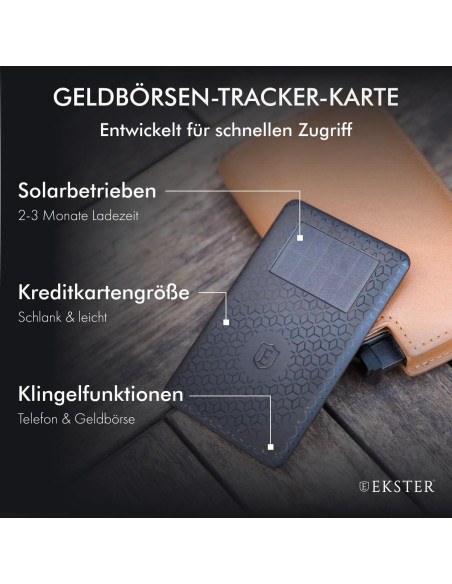 Tarjeta Rastreadora de Cartera Ekster E-TC | Bluetooth Solar Tarjeta Rastreadora de Cartera Ekster E-TC | Bluetooth Solar