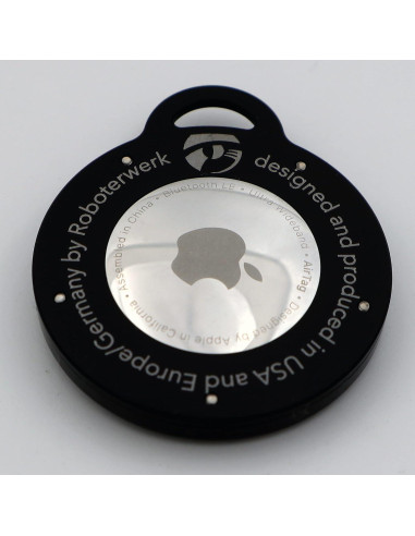 Funda de Aluminio Anodizado Robotwerk para AirTag - Negro