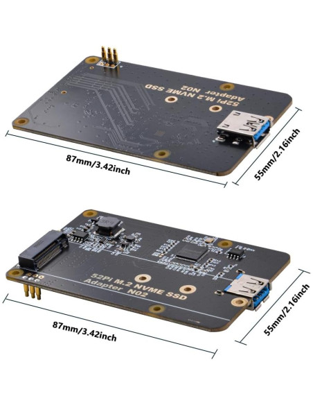 Placa Adaptadora SSD M.2 NVMe GeeekPi para Raspberry Pi 4 Placa Adaptadora SSD M.2 NVMe GeeekPi para Raspberry Pi 4
