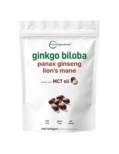 Suplemento Ginkgo Biloba 5600mg Micro Ingredients 400 Softgels