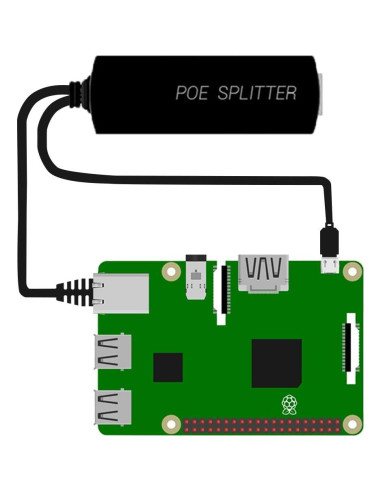 Divisor PoE GeeekPi 48V a 5V para Raspberry Pi 4B/3B+