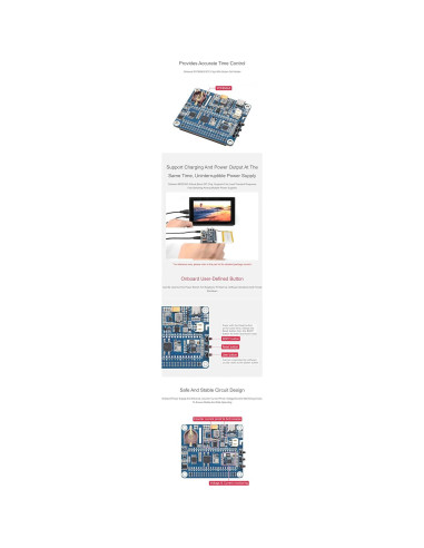 HAT de Gestión de Energía Coolwell para Raspberry Pi con RTC