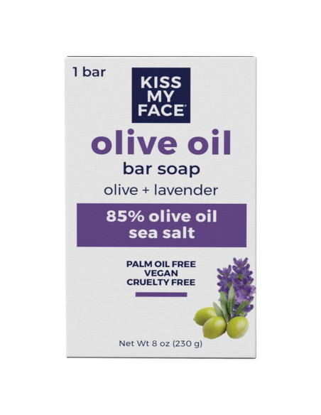 Jabón de Aceite de Oliva y Lavanda Kiss My Face 5 Pzas 227g Jabón de Aceite de Oliva y Lavanda Kiss My Face 5 Pzas 227g